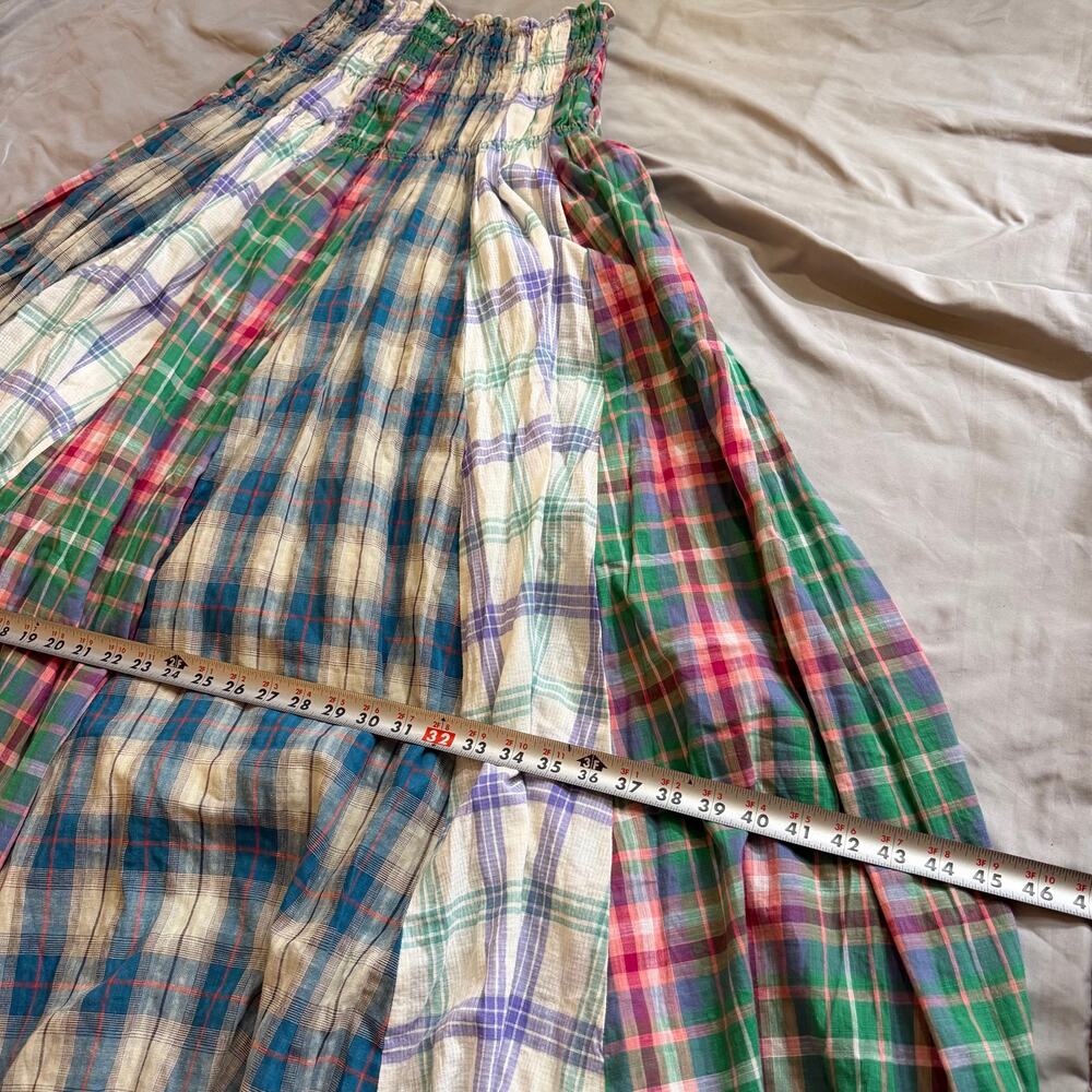 Oli & Hali Plaid Convertible Maxi Skirt Tube Dress Women's Small Pocketed - Picture 14 of 14